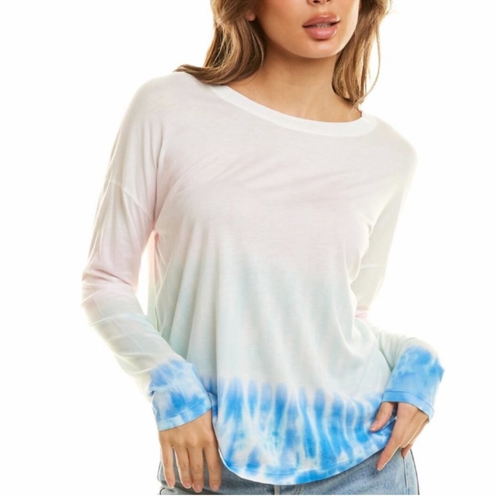 splendid | long sleeve preppy tye dye top